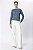 Blusa Manga Longa Pregas Malu Steel Blue Feminina - Imagem 4