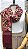 LENÇO ESTAMPA FLORAL BORDÔ - Imagem 1
