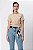 Blusa Manga Curta Londres Wax Paper Feminina - Imagem 3