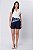 SHORT LINEN FLORA AZUL MARINHO - Imagem 1