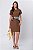 VESTIDO CURTO LINEN FLORA MARROM - Imagem 4
