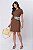 VESTIDO CURTO LINEN FLORA MARROM - Imagem 5
