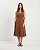 VESTIDO MIDI LINEN FLORA MARROM - Imagem 1