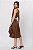 VESTIDO MIDI LINEN FLORA MARROM - Imagem 6