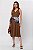VESTIDO MIDI LINEN FLORA MARROM - Imagem 4
