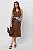 VESTIDO MIDI LINEN FLORA MARROM - Imagem 2
