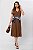 VESTIDO MIDI LINEN FLORA MARROM - Imagem 5