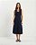 VESTIDO MIDI LINEN FLORA AZUL MARINHO - Imagem 1