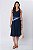 VESTIDO MIDI LINEN FLORA AZUL MARINHO - Imagem 1