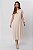 VESTIDO MIDI LINEN CLARA CLASSIC BEIGE - Imagem 8