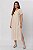 VESTIDO MIDI LINEN CLARA CLASSIC BEIGE - Imagem 2
