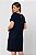 VESTIDO CURTO LINEN FLORA AZUL MARINHO - Imagem 6