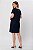 VESTIDO CURTO LINEN FLORA AZUL MARINHO - Imagem 7