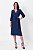 VESTIDO MIDI MANGA 3/4 CREPE AZUL MARINHO ANA LIZ - Imagem 1