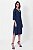 VESTIDO MIDI MANGA 3/4 CREPE AZUL MARINHO ANA LIZ - Imagem 3