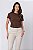 T-SHIRT COTTON PRIME MARROM - Imagem 1