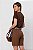T-Shirt Decote V Cotton Prime Marrom Feminina - Imagem 9