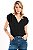 Blusa Manga Curta Decote V Melinda Feminina - Imagem 1