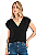 Blusa Manga Curta Decote V Melinda Feminina - Imagem 4
