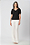 Blusa Decote V Crepe Manga Curta Jasmine Feminina - Imagem 1