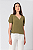 Blusa Decote V Crepe Manga Curta Jasmine Feminina - Imagem 7