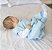 Saco de dormir para bebê com pezinho em Microsoft Azul Estrela [Inverno] - Imagem 3