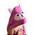 Toalha de banho com capuz de raposinha rosa para bebê 100% algodão - Imagem 2