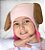 Touca Dupla Face Infantil Cachorrinho Microsoft Rosa - Imagem 3