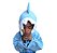 Roupão de banho atoalhado 100% algodão capuz Baby Shark Azul - Imagem 1