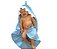 Toalha de banho para bebê com capuz baby shark azul em atoalhado 100% algodão - Imagem 3