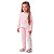 Conjunto de moletom infantil Petit Cherie inverno blusa calça rosa - Imagem 1