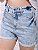 Short jeans teen Vanilla Cream cintura alta margarida - Imagem 1