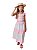 Vestido infantil Petit Cherie casual verão longo xadrez rosa lilás - Imagem 4