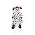 Macacão infantil inverno pijama cachorrinho dálmata offwhite e preto - Imagem 4