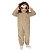 Macacão infantil inverno de pelinho pijama leão - Imagem 1