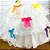 Vestido de noiva festa junina infantil lacinhos renda com tiara véu - Imagem 4