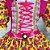 Vestido de festa junina infantil floral com poá  pink e amarelo - Imagem 4