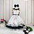 Vestido de festa infantil Petit Cherie floral transparência off white e preto Tamanho 1 - Imagem 1