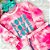 Conjunto infantil Mon Sucré inverno blusa e saia moletom tie dye rosa - Imagem 2