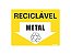 Placa Sinalizadora Lixo Metal 15X20cm - Imagem 1