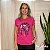 Camiseta Feminina Rosa Sela Dourada - Imagem 1