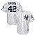 Camisa Esporte Baseball MLB New York Yankees Mariano Rivera Número 42 Branca Listrada - Imagem 1
