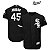 Camisa Esportiva Baseball MLB Chicago White Sox Michael Jordan Numero 45 Preta - Imagem 1