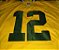 Camisa Esportiva Futebol Americano  NFL Green Bay Packers Rodgers Numero 12 Amarela - Imagem 3