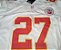 Camisa Futebol Americano NFL Kansas City Chiefs Hunt Numero 27 Branca - Imagem 2