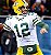 Camisa Esportiva Futebol Americano NFL Green Bay Packers Rodgers Numero 12 Branca - Imagem 1