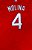 Camisa Esportiva Baseball MLB St. Louis Cardinals Yager Molina Numero 4 Vermelha - Imagem 4