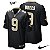 Camisa Esportiva Futebol Americano NFL New Orleans Saints Drew Brees Numero 9 Preta - Imagem 1