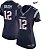 Camisa Esportiva Futebol Americano NFL Feminina New England Patriots Tom Brady numero 12 azul - Imagem 1