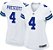 Camisa Futebol Americano NFL Feminina Dallas Cowboys Dak Prescott #4 - Imagem 1
